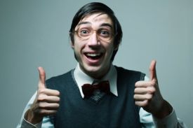 LBF Geeky-looking-nerd-gives-thumbs-up